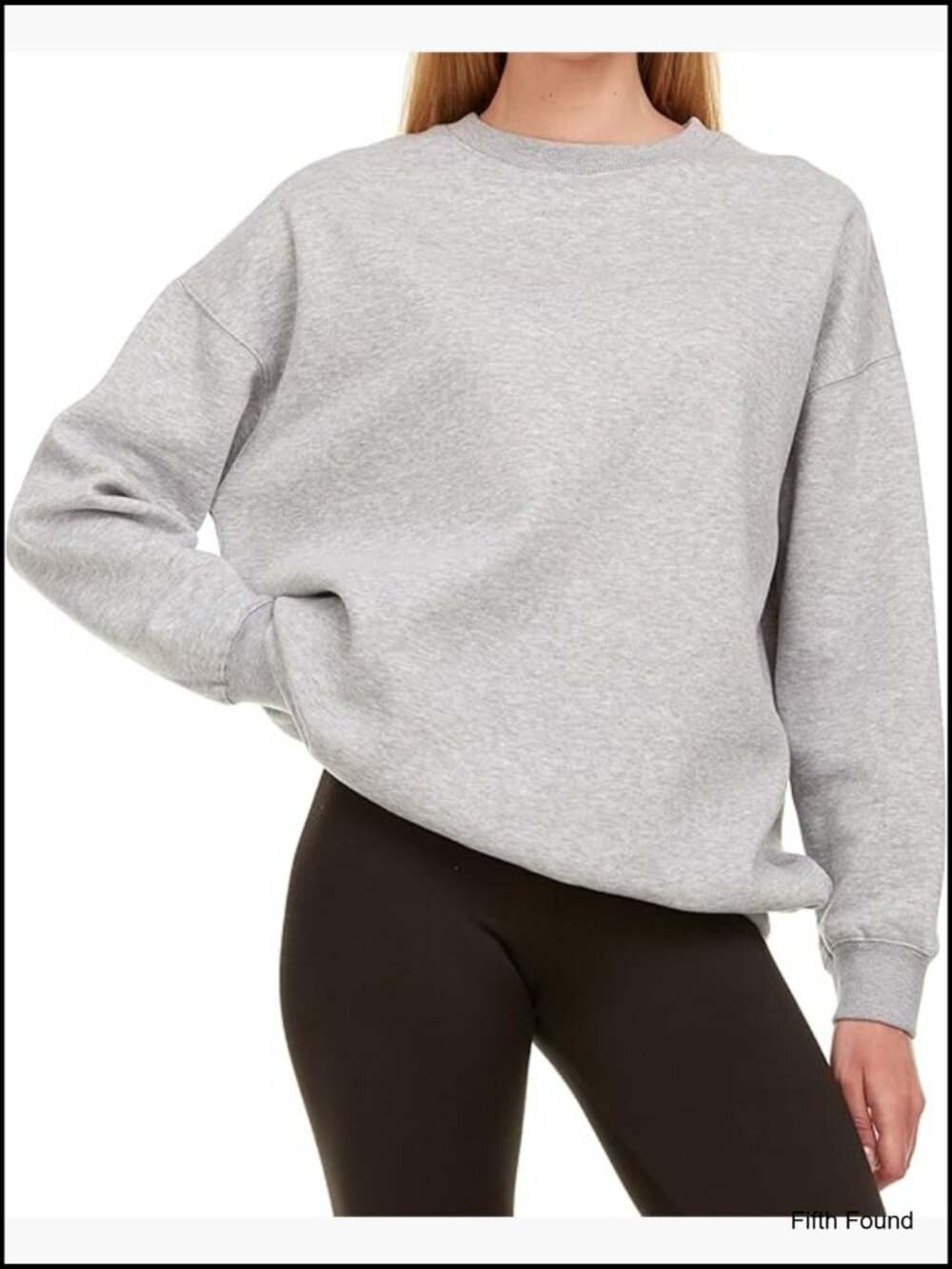Oversized Crewneck Fleece Pullover Sweatshirt Women Plus Size Long Sleeve Cozy